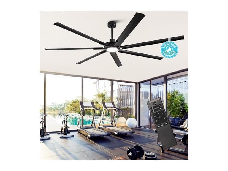 Parrot Uncle F8002BK-PU 100" Ceiling Fan