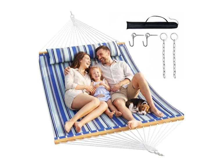 Double Hammock Spreader Bar 500lbs Aqua - Image 1