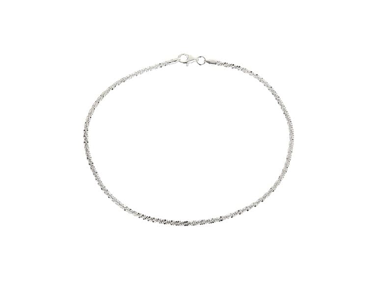 925 Sterling Silver Sparkle Roc Anklet - Image 1
