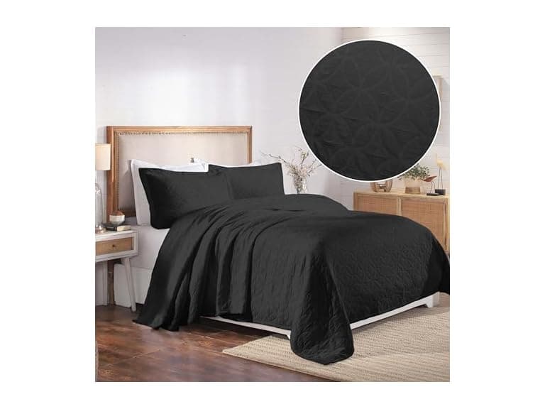 Superior Cotton Bedspread Set Matelasse Jacquard Geometric Circle - Image 1