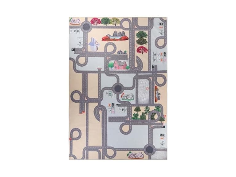 Superior Country Road Non-Slip Indoor Rug for Kids (Your Choice) - Image 1