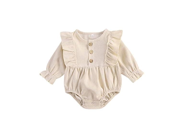 Ma&baby (3-6 MOS) Baby Girl Romper Long Bodysuit - Image 1