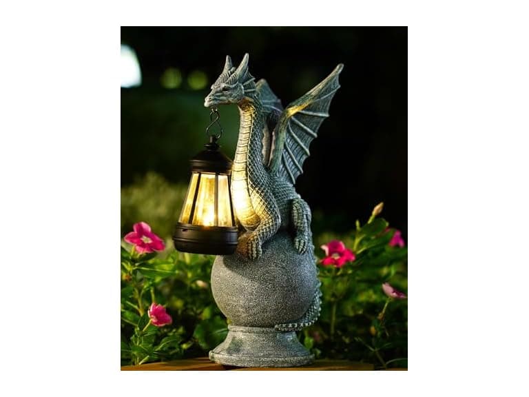 Dragon on Ball Garden Statue Decor - Image 1