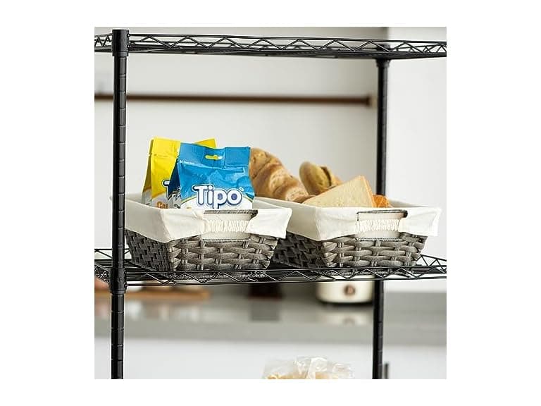 Sukkiri Homu Wicker Storage Basket with Handles, 2-Pack  - Image 1