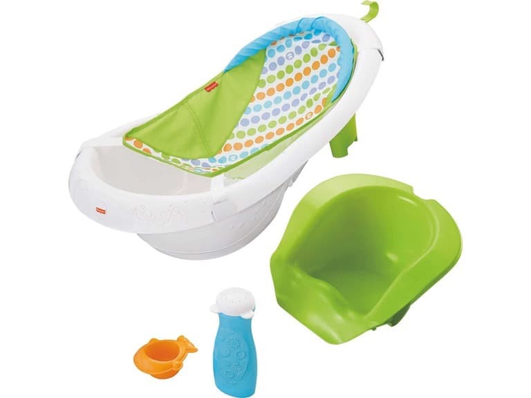Fisher-Price Baby to Toddler Bath 4-In-1 Sling, Green - Image 1