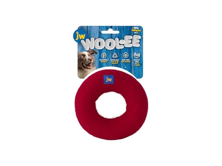 JW Wool-EE Ring Handmade 100% Wool All Natural Dog Toy - Image 1