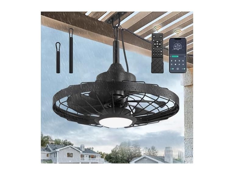 LEDIARY Outdoor Ceiling Fans with Light - Image 1