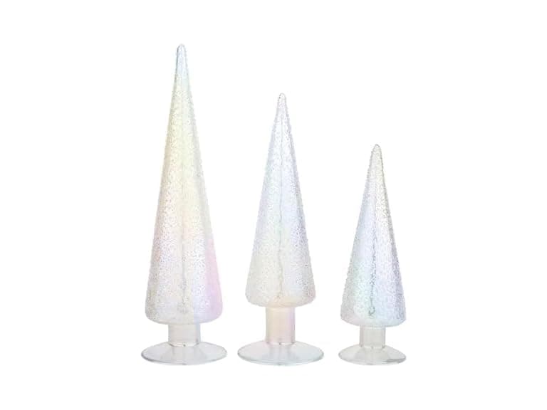 Iridescent Glass Holiday Trees, Set of 3 - Image 1