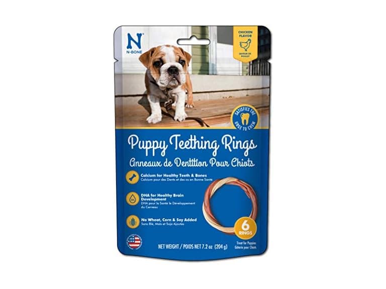 6CT N-Bone Puppy Teething Ring, Chicken Flavor - Image 1