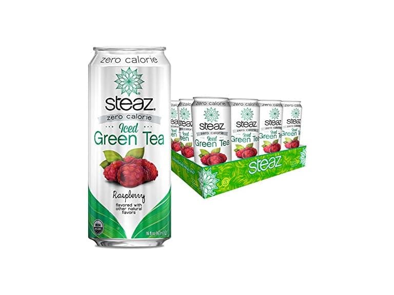 12Pk Steaz Iced Green Tea Beverage, Raspberry - Image 1