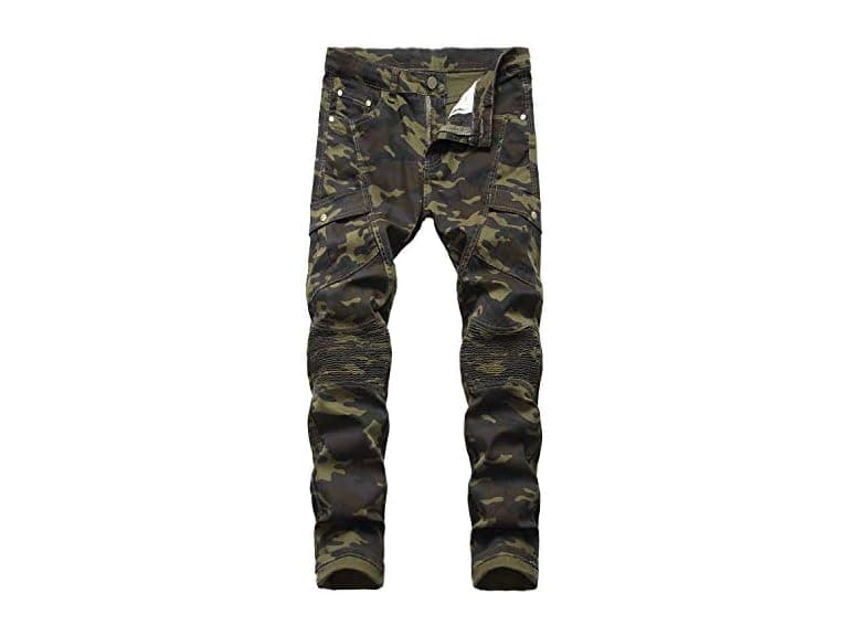Hengao Men (40) Straight Stretch Jeans Cargo Pants - Image 1