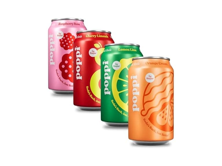 12PK Poppi Sparkling Prebiotic Soda Beverage Variety Pack - Image 1