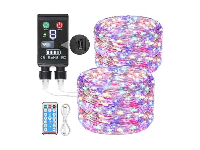 Lakumu 2-in-1 Rechargeable Fairy Lights Battery Operated - Image 1