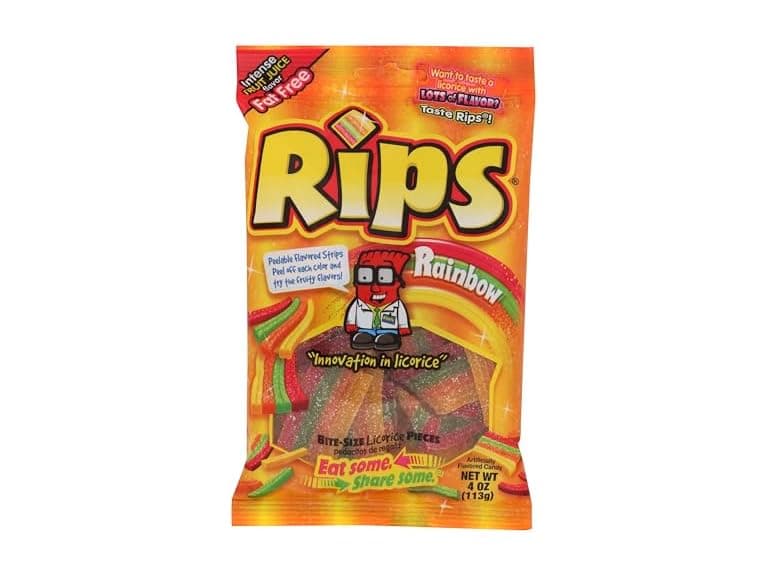 Rips Rainbow Bite Size Sugar Candy, 4 Oz - Image 1