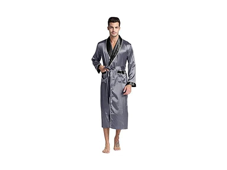 Regency New York Men (XXL) Silky Satin Robe - Image 1