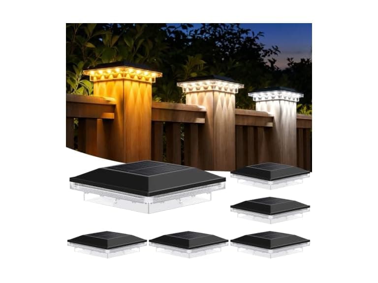 Brightever 6-Pack Solar Post Cap Lights - Image 1
