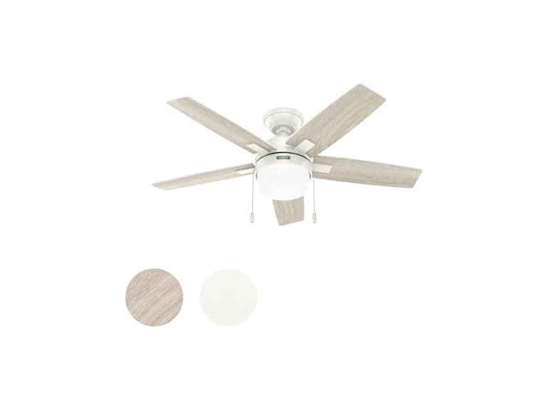 Hunter Fan 44 Inch Contemporary Fresh White Fan - Image 1