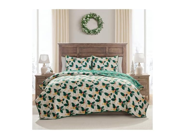 Hallmark Poinsettia Full/Queen Quilt - Image 1