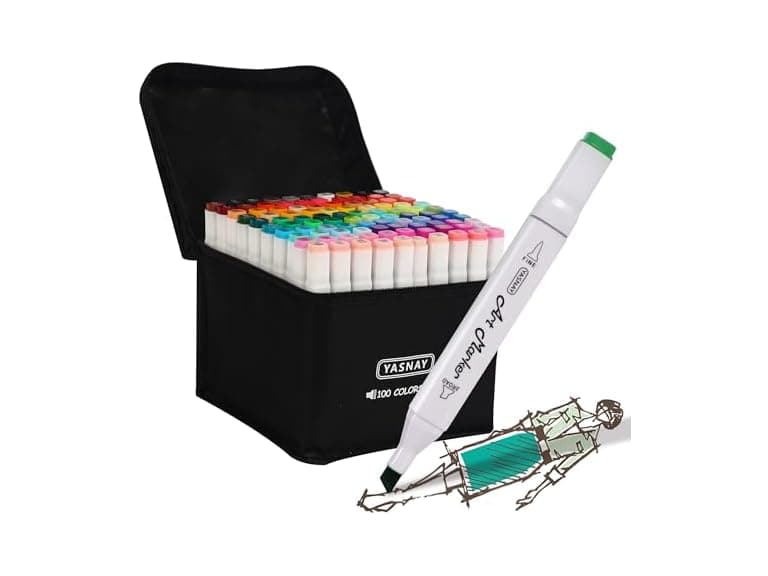 YASNAY Alcohol Markers, 100 Colors - Image 1