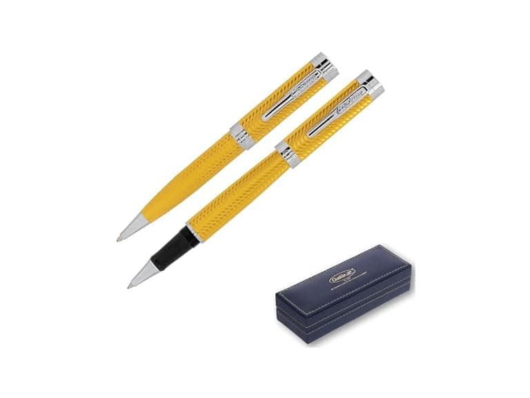 Conklin Herringbone Signature Pen Yellow Set - Image 1