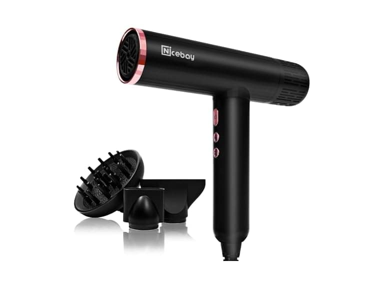 Nicebay Ionic Hair Dryer with Diffuser - Image 1