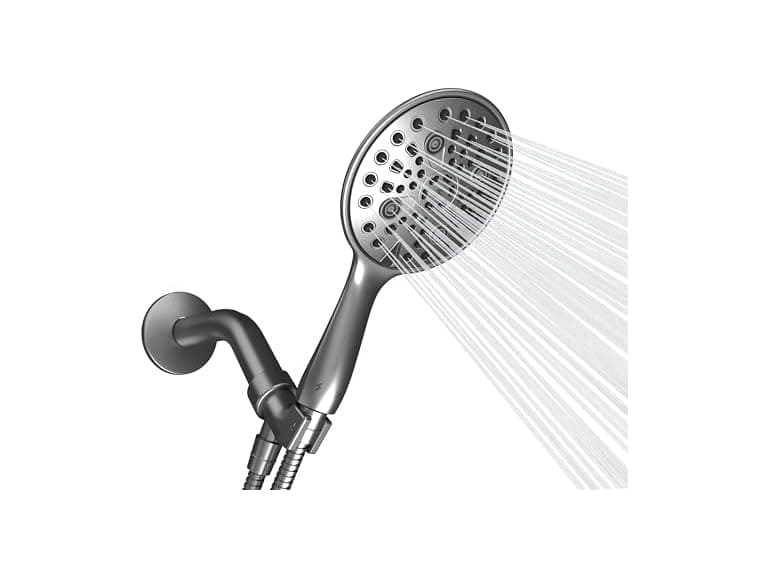 6" Handheld Shower Head 6-Spray 70" Hose - Image 1