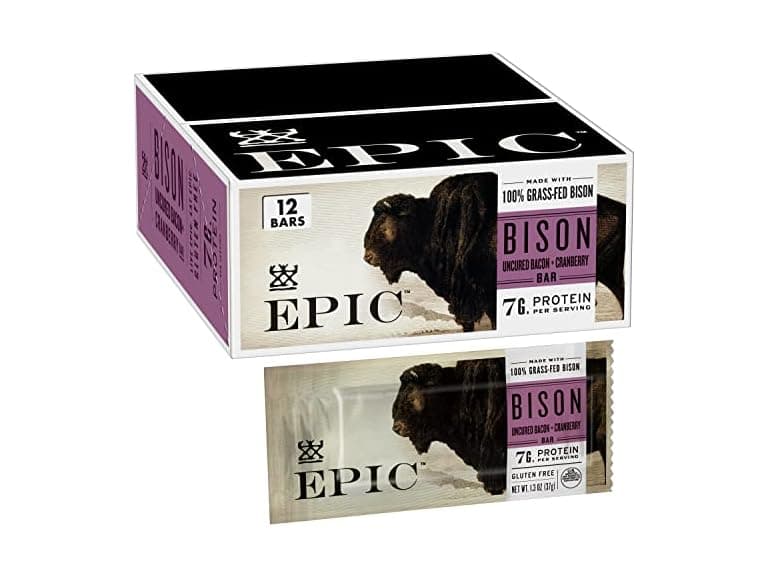 EPIC Bison Bacon Cranberry Bars 12ct - Image 1