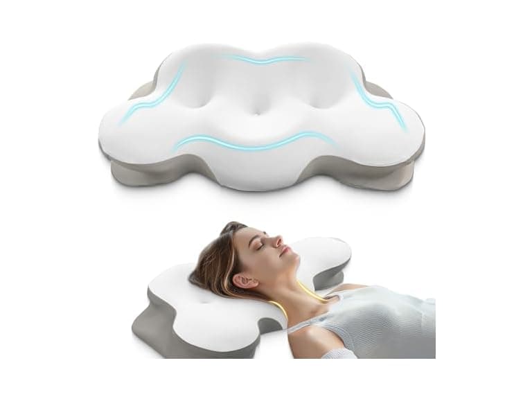 KKN Cervical Neck Pillow- Light White - Image 1