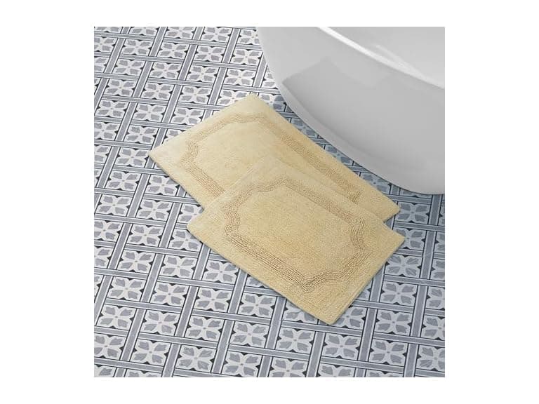 Laura Ashley - Reversible Cotton Bath Mat 2Pk - Image 1