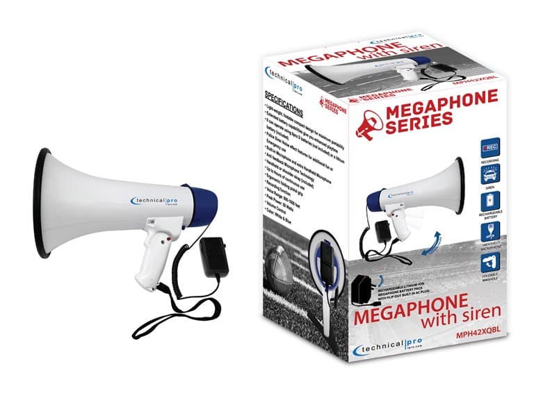 Rechargable Megaphone with Handheld Mic - Image 1