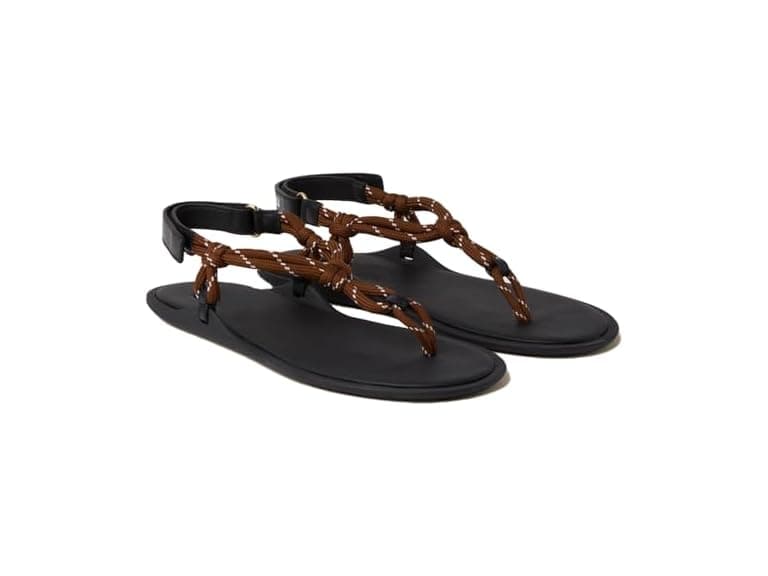 Molozoey Rope brown flats sandals - Image 1