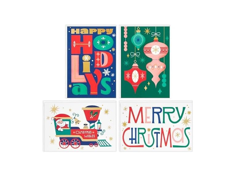 Hallmark Bulk Retro Christmas Card Assortment - Image 1