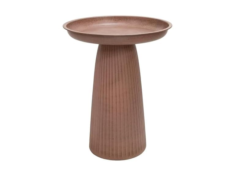 Sunnydaze Gleeful Garden Metal Bird Bath -Choose Color - Image 1