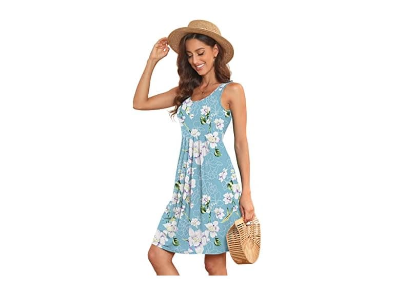 Akihoo Women (S) Casual Summer Tank Pleated Dress - Image 1