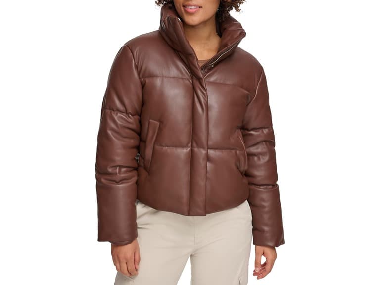 Levi's Women (XS) Vegan Coat Chocolate Brown - Image 1