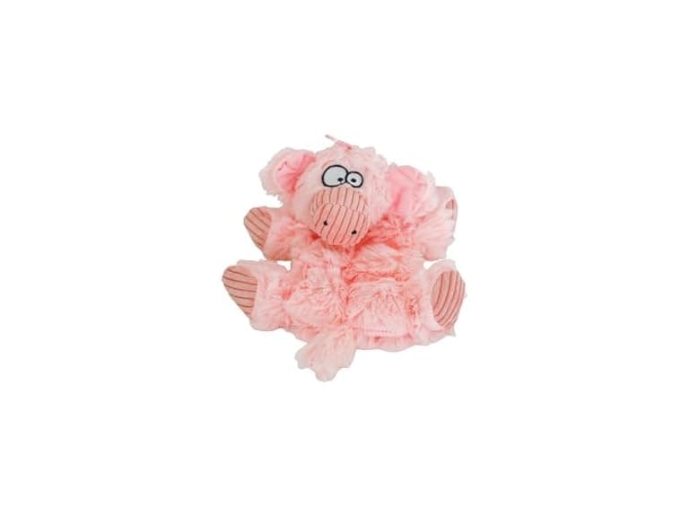Barnyard Buddy Piggy Plush Dog Toy with Tennis Ball - Image 1