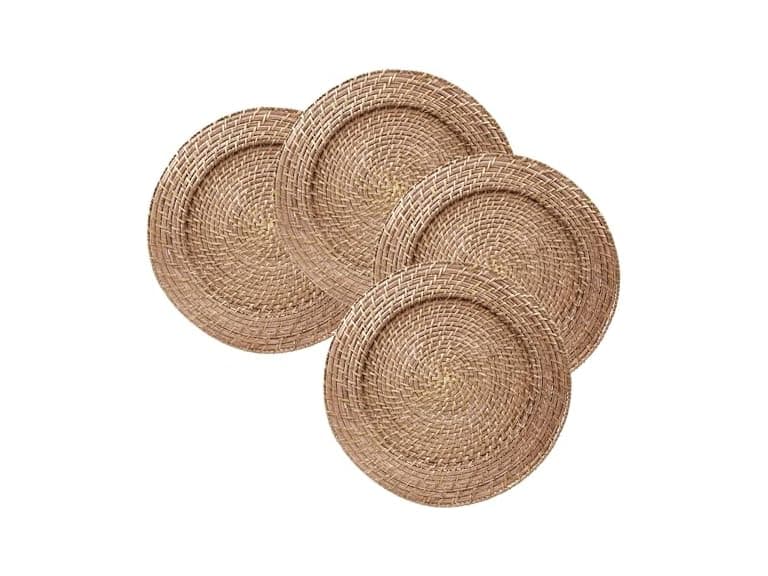 ChargeIt by Jay Ch, Rattan Charger Plate - Set of 4 - Image 1