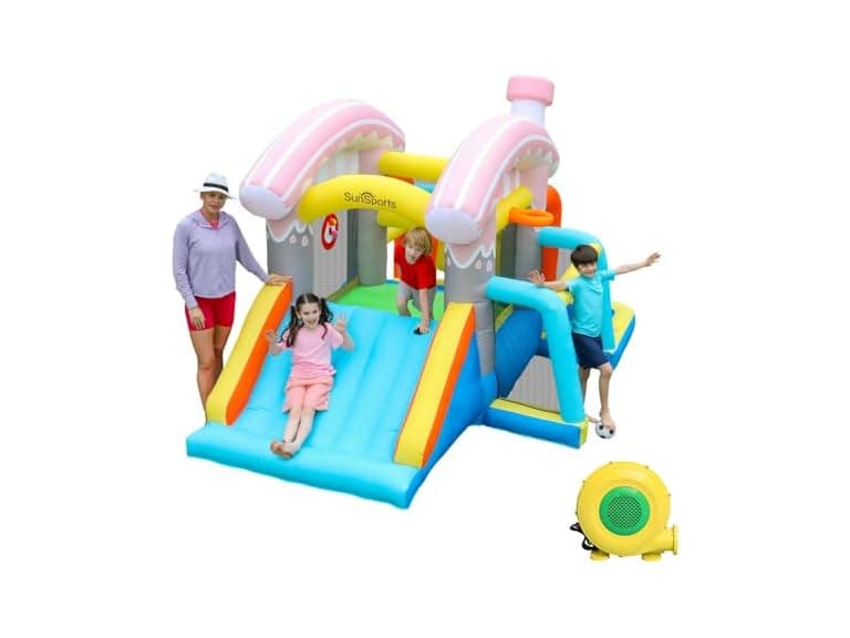 SunSports Small Bounce House with Slide - Image 1