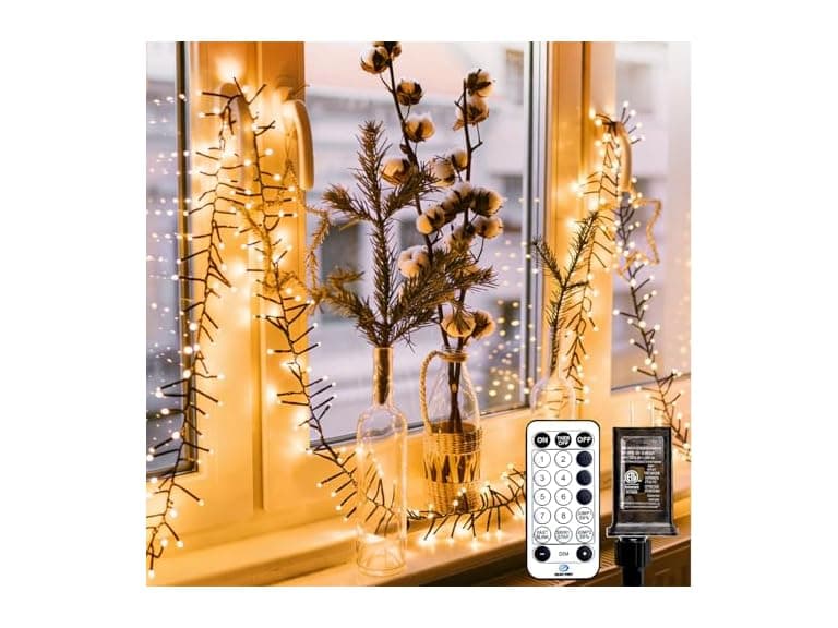 Brightown Cluster-Lights-Christmas-Tree-Lights-Outdoor, 1000 LED 50 Ft