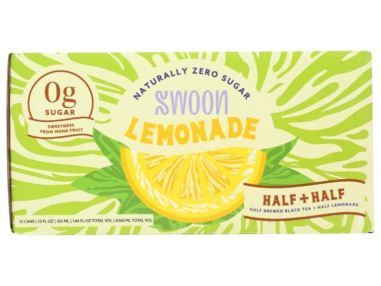 Swoon Half Tea + Half Lemonade, Zero Sugar, 12 oz. - Image 1