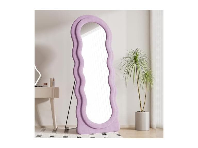 Wavy Full Length Mirror with Stand - Image 1
