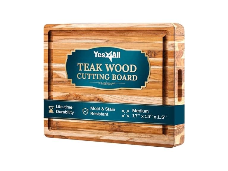 Yes4All Teak Cutting Board 17"x13" - Image 1