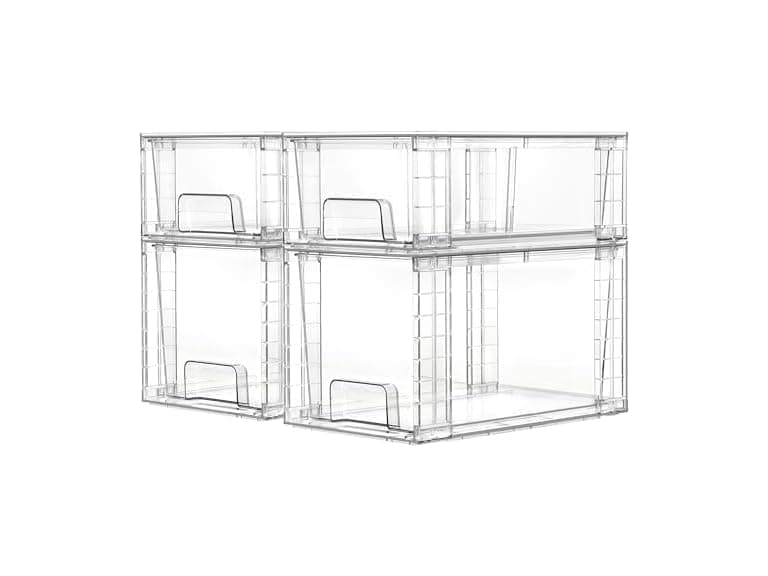 Vtopmart Stackable Storage Drawers, 4 Pack