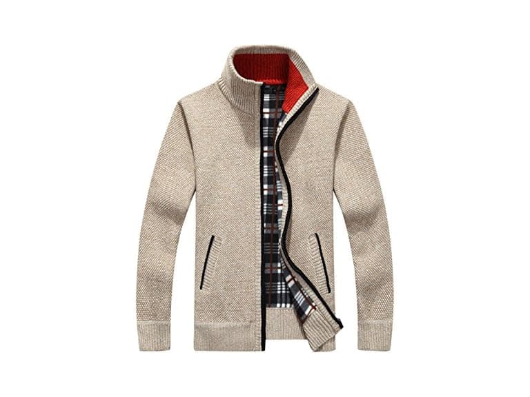 Yeokou Men (XXL) Casual Slim Full Zip Sweaters - Image 1