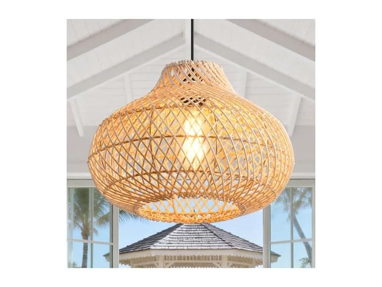 Parrot Uncle D3033 Natural Woven Ceiling Light - Image 1