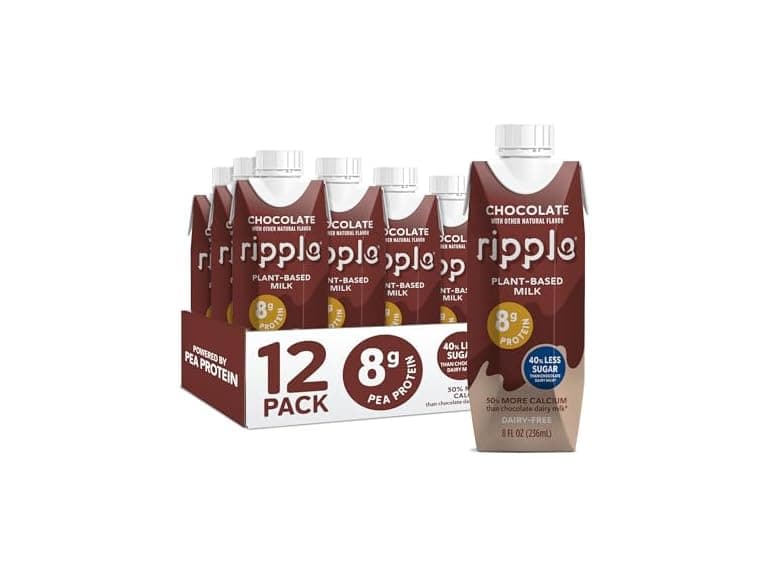 Ripple Non-Dairy Milk, Chocolate| Vegan, 12pk - Image 1