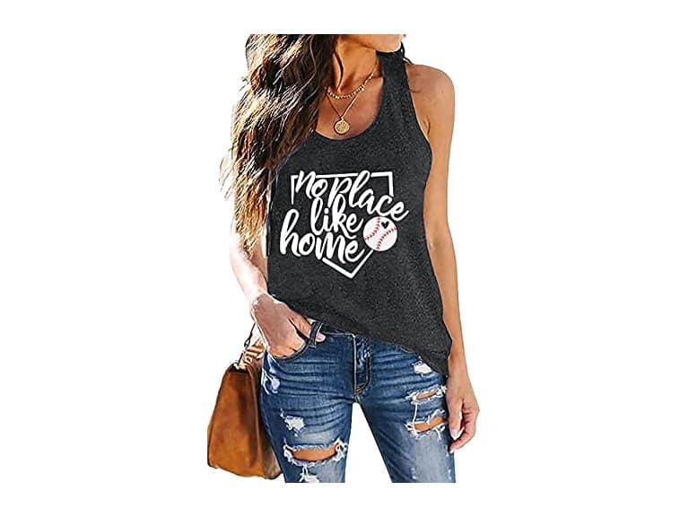 Women's Baseball Mom Tank T Shirt - Image 1