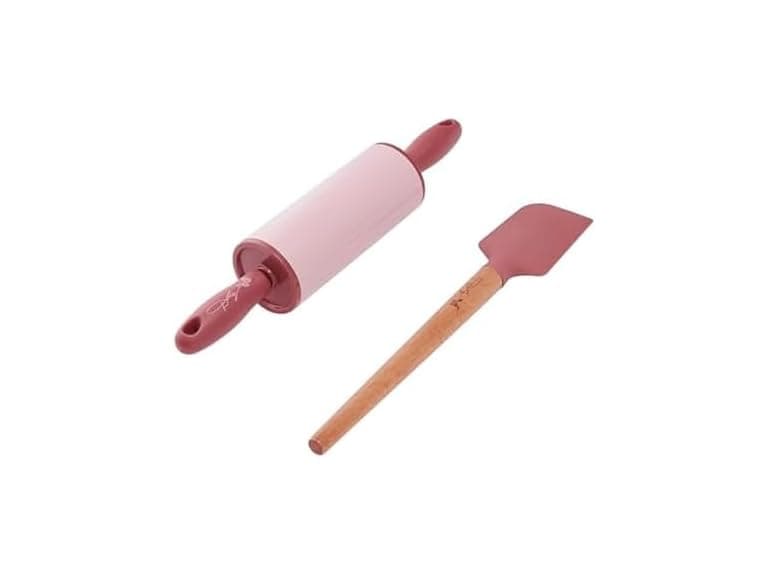 Dolly Parton Mini Spatula and Rolling Pin Set, 2 Piece, Blush - Image 1