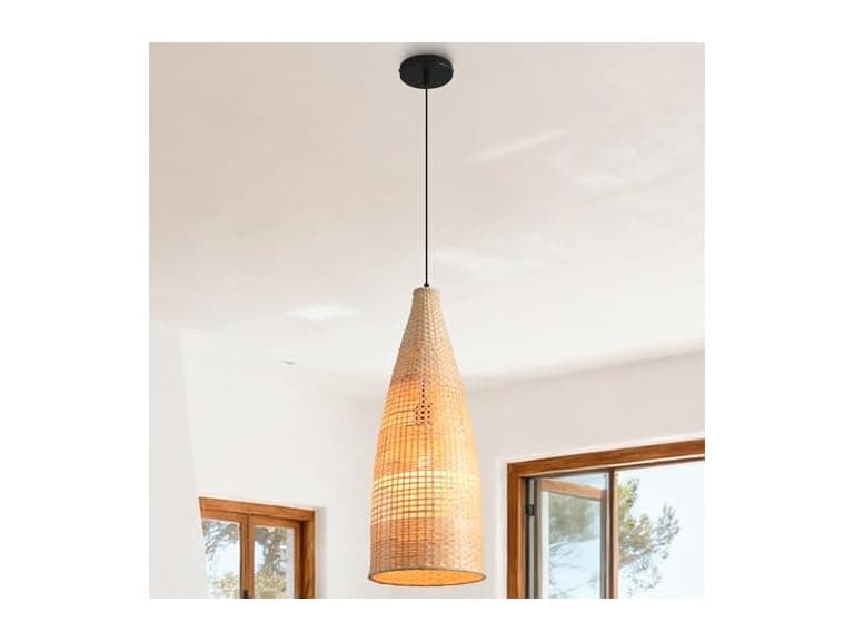 Parrot Uncle D3039 Medium Hand-Woven Bamboo Light - Image 1