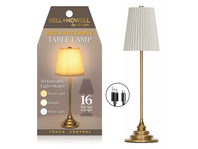 Bell+Howell Pleated Shade Lamp - Image 1